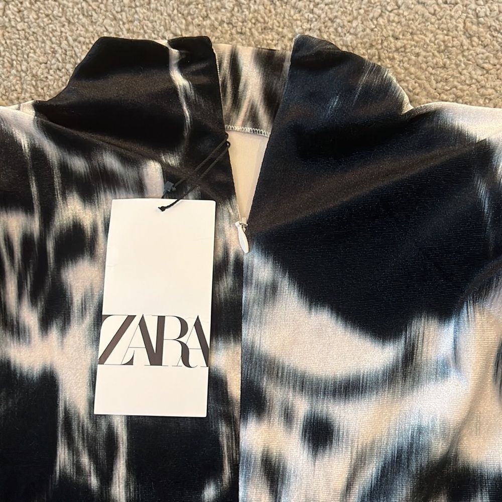 Zara black and white dress. New. Size S. - Picture 6 of 6